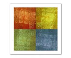 ArtWall Greg Simanson Leinwandbild, 4 Lichter, flach Abstrakt 22 by 22-Inch