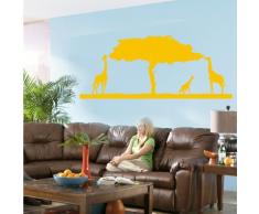 INDIGOS 4052166119634 Wandtattoo w559 Afrika / Steppe Giraffe Wandaufkleber 96 x 39 cm, gold