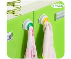 Nature Cosy Küchenhandtuchhaken selbstklebend 2er Set Handtuchhalter für Küche Bad Kleber Handtuchhaken für Küche Dusche Einfach zu verwenden & zu entfernen, Geschirrtuchhalter Wandhalter