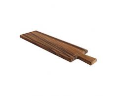 T&G Baroque lang Paddel Schneidebrett mit Groove in rustikalem Akazienholz, 46 x 12 x 1,5 cm