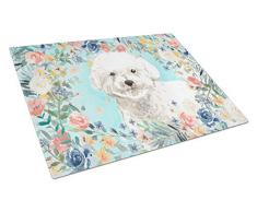 Carolines Treasures CK3435LCB Bichon Frise Glasschneidebretter, 12 H x 16 W, mehrfarbig