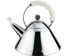 Alessi 9093 W Wasserkessel, Edelstahl, weiß, 4 x 25 x 4,5 cm, Einheiten, 1.0