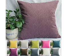 tangdepot massiv Samt Dekoratives Kissen Bezüge/Euro kissenrollen, Super Weiche Velours, Micro geprägt Leaf Textur und Form, Samt, Light Purples, 50,80 cm X 50,80 cm
