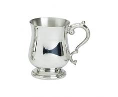 Edwin Blyde & Co in traditioneller Georgian 1/2 Pint Bierkrug mit massivem Metall Fuß – Georgianisches Design Körper mit kunstvoller Georgischer Griff, Zinn