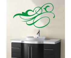 INDIGOS 4052166075374 Wandtattoo w445 Pflanze Blume Wandaufkleber 120 x 72 cm, grün