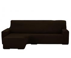Martina Home Sofaüberwurf Chaiselongue, elastisch, Beige, Braun, Kurze Arme von 240 bis 280 cm