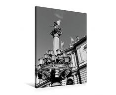 Premium Textil-Leinwand 60 x 90 cm Hoch-Format Detailreiche Laterne mit Statue am Rudolfinum | Wandbild, HD-Bild auf Keilrahmen, Fertigbild auf hochwertigem Vlies, Leinwanddruck von happyroger