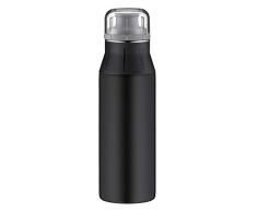 alfi Trinkflasche Edelstahl 900ml - elementBottle Real Pure schwarz - auslaufsicher, spülmaschinenfest, BPA-Free, 5357.141.090