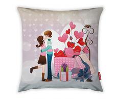 Bonamaison Dekorativ Kissenhülle, Kissenbezug, Zierkissenbezug, Wohnkultur, Für Sofa, Kaffeestube, Größe: 45X45 cm - Entworfen und hergestellt in der Türkei