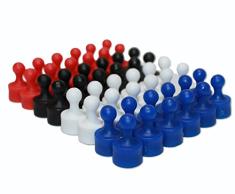 Bullseye Büro – 48 Multi Farbe magnetisch Pins, Spielfigur Stil – Perfekt für Fun Kühlschrank Magneten, Whiteboards, spinden, Foto Magnete, und Mehr.