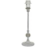 Better & Best Lampe Säule Kugel glatt grau Basis rund, Maße 11x11x37,5 cm, Material: Metall,