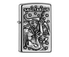Zippo PL 207 Sagitarius Tierkr. V19 Feuerzeug, Messing, Design, 5,83,81,2