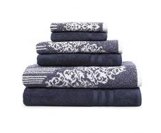 Linum Wohntextilien Badetuch, Ocean blau/Twilight Blau, (6 Stück)