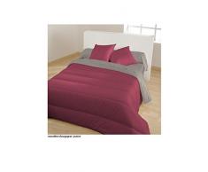 Bleu Câlin Tagesdecke, 220x240 cm, Burgundrot/Grau, RM40B1