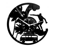 Instant Karma Clocks Wanduhr aus Vinyl für Wand Schallplatten LP 33 Giri Geschenkidee Vintage Handmade Instant Karma-Mare Vacanze-Viaggio-Surf