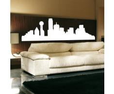 INDIGOS WG10504 Wandtattoo w504 Skyline Dallas Wandaufkleber 80 x 25 cm, weiß