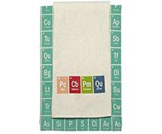 C.R. Gibson Periodensystem der Yum Küche Gericht Handtücher (Set von 2), multicolor