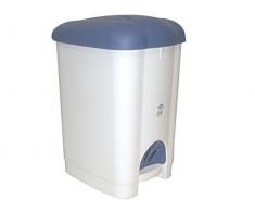 Tontarelli Carolina Wäschebehälter, Kunststoff, Weiß/Blau