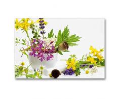 Premium Textil-Leinwand 90 x 60 cm Quer-Format Sommer Kräuter | Wandbild, HD-Bild auf Keilrahmen, Fertigbild auf hochwertigem Vlies, Leinwanddruck von Avianaarts Design Fotografie by Tanja Riedel