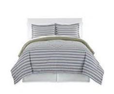 Shavel Home Produkte mfncmqnawnw Micro Flanell Full/Queen wendbar Tröster mit 2 Standard-Sham, Markise Streifen