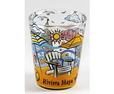 Riviera Maya Mexiko Beach STÜHLE unten Design Shot Glas