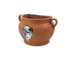 Villa D‘Este Home Tivoli Mexico Muro Übertopf, Braun