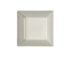 H+H Boston 6 Suppenteller, Steingut, quadratisch, 17 x 17 cm, Taupe, 6 Stück