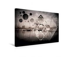 Premium Textil-Leinwand 45 x 30 cm Quer-Format Waterworld Polyscape - Geometrie trifft Fotografie | Wandbild, HD-Bild auf Keilrahmen, Fertigbild auf hochwertigem Vlies, Leinwanddruck von Oliver Pinkoss