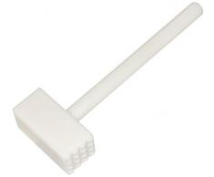 FMprofessional Fleischklopfer, hochwertiger Fleischhammer aus Kunststoff, robuster Schnitzelklopfer (Farbe: Weiß), Menge: 1 Stück