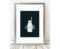 Bonamaison dekorativ 100% Mdf Malerei für Startseite,Gemälde für Wohnzimmer, Kunstdruck für Küche, Gerahmte Bilder für Schlafzimmer 24X29 Cm, 1 Stück - Hergestellt in der Türkei