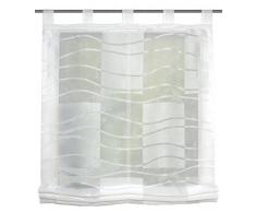 Home Fashion RAFFROLLO Voile SCHERLI, Stoff, wollweiß, 130 x 120 cm