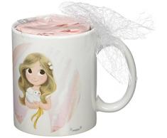 Mopec gd670.2 Porzellan – Tasse Erstkommunion für Mädchen geschmückt mit Süßigkeiten Obst in Geschenkbox, Pack 1 Stück