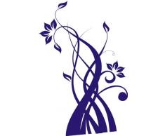 INDIGOS 4051095033400 Wandtattoo w320 Ranke Pflanzen Wandauskleber in 3 Größen, 96 x 59 cm, blau