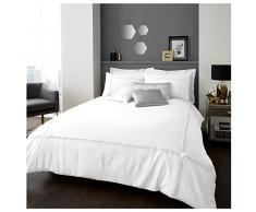 Gaveno Cavailia Bett mit Victoria, die Polyester-Cotton, Set mit Bettbezug und Kissenbezug, Polycotton 50% Baumwolle, 50% Polyester, weiß, Einzelbett