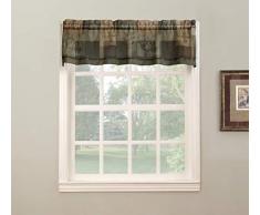 No. 918 Eden Küchenvorhang mit inspirierendem Motiv, 1 Paar Casual 56 x 14 Valance salbeigrün