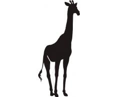 INDIGOS WG20040-90 Wandtattoo w040 Giraffe Afrika Tier Dschungel Wüste Wandaufkleber 96 x 41 cm, silber