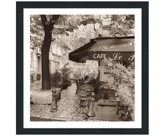 Bild perfekt International Alan P. Blaustein Café, Aix en Provence gerahmt Plexiglas-Wand Decor, 39.5 x 39.5 x 0.75