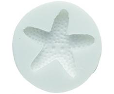 silikomart 71.273.00.0096 Backform für Kuchen SLK173 Sterne Marine, Silikon, Weiß