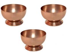 Insideretail 500700-3SET3 Kupfer Schale, 12 x 7.5 cm, 3er Set