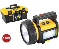 Stak Doomster Pro Master Wiederaufladbare Cree LED 700 Lumen (10 W), mit Laterne, rotes Licht, Power Bank, mit Koffer und Ladegeräten, IP44 und IK08, Gelb