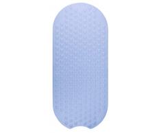 RIDDER Tecno Ice Badewanneneinlage, 100% synthetischer Kautschuk (TPE = Thermoplastisches Elastomere), Transparent-blau, ca. 38x89 cm