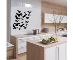 INDIGOS WG10493 Wandtattoo w493 Vogel / Vögel Wandaufkleber 80 x 76 cm, weiß