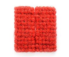 Künstliche Rosen, Blumenköpfe, künstliche Rosen, zum Selbermachen, 144 Stück, Rosen, Hochzeit, Brautstrauß aus PE-Schaum, DIY Party, Festival, Heimdekoration, Rosen rot