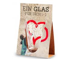 La Vida Trinkglas, Plastik, bunt, 6 x 4 cm