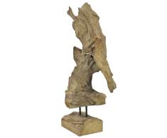 Euro Palms Holzskulptur, Braun