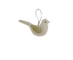 Comarco Sa 12572 Weihnachtsanhänger, gepolsterter Stoff, Cremefarben, 15 x 2,5 x 8 cm