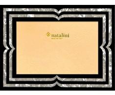 Natalini Bellagio MP BIANCONERO 13X18 Bilderrahmen mit Unterstützung für Tisch, Tulipwood, Schwarz, 13 X 18 X 1,5