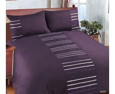 Rapport Manhattan Bettbezug-Set, aubergine, Doppelbett