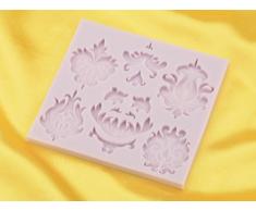 Teigschaber 13126Â flexique Art Deco Pink Silikon Form, 17Â x 20Â x 1Â cm