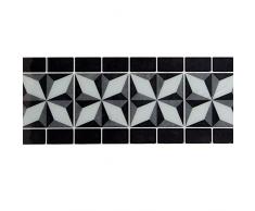 Truu Design, Star Graphic Fliesen Bordüre Wandaufkleber, 38,1 x 25,4 cm, grau/schwarz